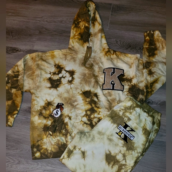 Kurrenc'e Collection tie dye letterman Jogger